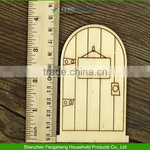Unpainted D5 Laser Wooden Fairy Elf Christmas Door Craft Blank DIY Decorations Garden Angel Doors thumbnail-4