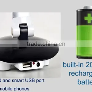 Patent LED Table Lamp w Rechargeable and USB Port to Charge Mobile Phone thumbnail-3