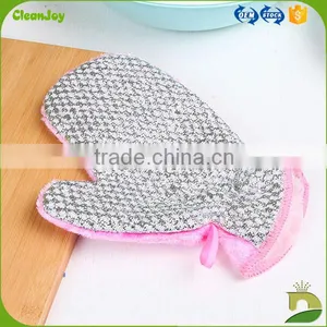 Waterproof Wood Fiber Sponge Plastic Hand Gloves for Kitchen thumbnail-2