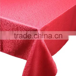 Hot Sale 100% Polyester Soild Color Jacquard Table Cloth Wedding thumbnail-1