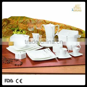 Bone China Square 75pcs Dinnerware Set Mordern Design thumbnail-1
