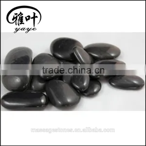 Natural Black Flat River Stones for Body Massager/Massage Stone for Sale thumbnail-1