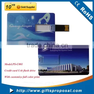 The Thinnest Credit Card Usb Flash Drive 8gb With Flip Chipset thumbnail-1