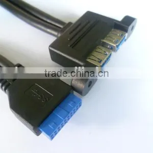 High Quality USB AF*2 TO 20P Housing 3.0 Cable thumbnail-1