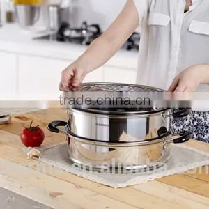 Thick Bottom Non Stick 2layer Induction Cooker Steamer Pot thumbnail-3