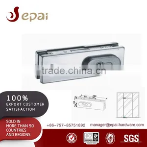 Stainless Steel Glass Door Floor Lock Patch Fitting (Corner Patch Lock ) E-050 thumbnail-1