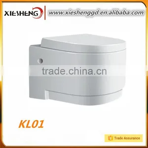 Sanitary Ware New Design Round Wall Hung Toilet Concealed Tank Wall Mounted Toilet thumbnail-1