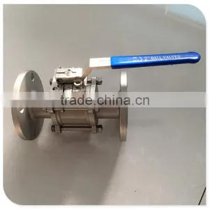 PN16 3-PC Stainless Steel Flanged Ball Valve DN32 thumbnail-1