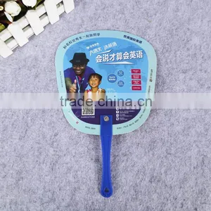 Custom Shape Souvenir pp Plastic Chinese Personalized Hand Fan Promotional PP Fan Advertising Fan thumbnail-1