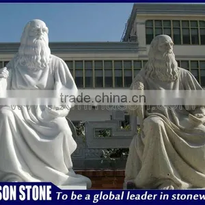 White Garden Unique Marble Jesus Satute thumbnail-1