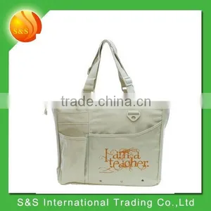 Teacher Peach Tote Bag Tote Shopping Bag thumbnail-1