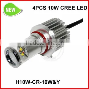 Automotive Auto Led Lighting Car Accessories H10 Led Fog Light Led Headlight Car Lamps 4pcs CR Led Chips 10W DC9V-30V thumbnail-2