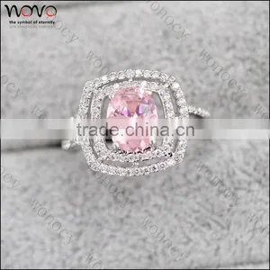 Stylish Amethyst Purple Crystal Ring Party Engagement Wedding Rings for Women Platinum Plated Women Rings thumbnail-1