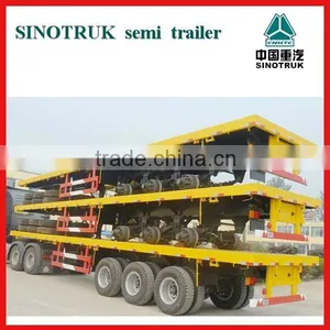 2016 Hot Sale China Factory 20 ft 40 ft 3axle Container Flatbed Semi Trailer for Sale thumbnail-3