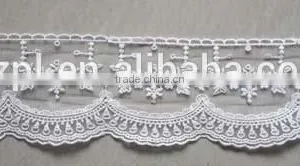 New Desing White Tulle Lace Trim for Garment thumbnail-1