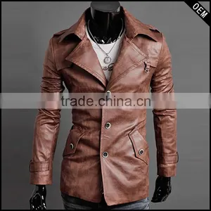Custom Latest Design Leather Jacket 100% Leather Jackets for Mens With Long Line thumbnail-1