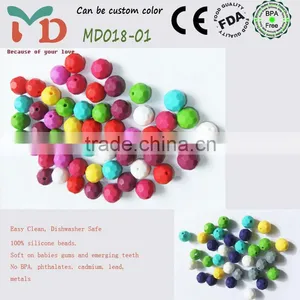 FDA Approved Silicone Baby Teething Beads Wholesale For Mum Jewelry thumbnail-1