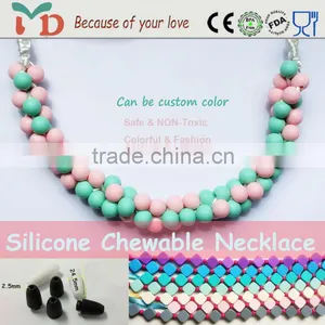 Natural Wooden Baby Teething Necklace thumbnail-2