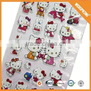 Modern Cartoon Puffy Sticker Key Chain Kids Puffy 3d Stickers thumbnail-3