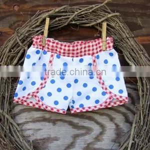 (CS832#white)girl Summer Outfit 2pc Short Sets With Polka Dot Printing Woven Short Sets thumbnail-3
