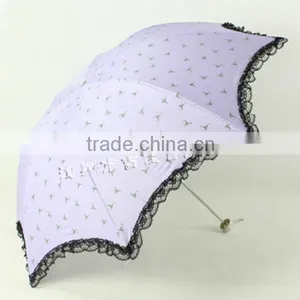 LB315 Eye-catching Color Promotional Gift Lace Parasol Umbrella thumbnail-1