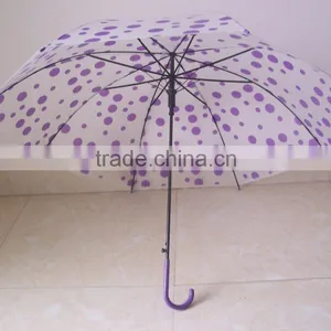 2016 Custom Wholesale Rain Promotional Best Selling Transparent Poe Umbrella thumbnail-1
