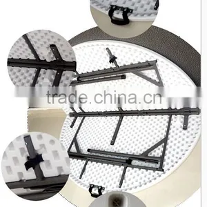 Hongma Metal Plastic 4ft Round Folding Outdoor Table thumbnail-1
