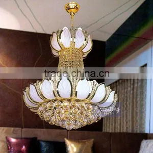 White Glass Pendant Lamp Crystal Ball Chandelier Lighting thumbnail-1