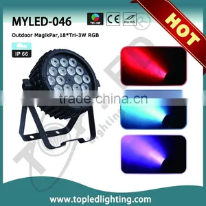 Excellent Color Mixing 18*Tri-3W RGB LED Par Light Party Disco Light thumbnail-3