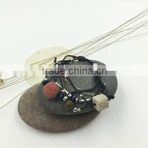 Bob Trading Custom Volcanic Lava Rock Stone Bracelet Wholesale Survival Paracord Watch thumbnail-1