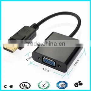 Wholesale Black Male dp to Female Vga Adapter thumbnail-1