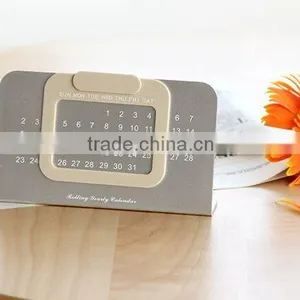 New Products on China Market Rectangle Paper-extracting Rolling Yearly Cardboard Calendar Stand/classic Desktop Calendar Stand thumbnail-6