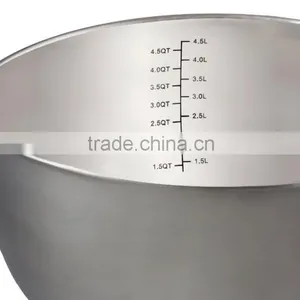 Salad Bowl,Stainless Steel Mixing Bowls With Handle & Spout thumbnail-4