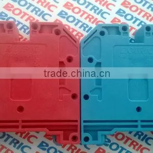 Nylon Gary Red Blue Yellow Green Fire Proof Screwed Type Rail Terminals Blocks thumbnail-2