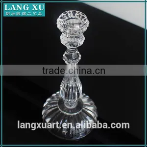 LANGXU Tall Glass Candlesticks Glass Tapper Candle Holder Wholesale thumbnail-4