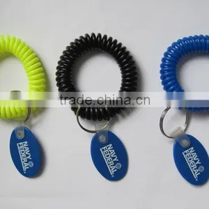 Wrist Coiled Key Holders Wtih a Custom Print Tag thumbnail-1
