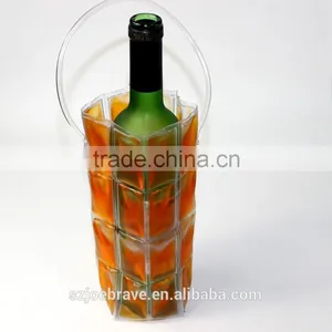 Wine Tote Bag PVC Plastic Bottle Cooler Tote Bag PVC Tote Bag for Wine thumbnail-6