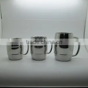 Easy Holding 2014 Hot Selling With Rollings Eco-friendly FDA LFGB Double Layer Stainless Steel Coffee Mug Cup Tumbler thumbnail-1