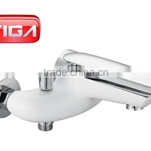 White & Chrome Shower Taps Brass Shower Faucet thumbnail-6