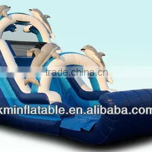 Inflatable Wet or Dry Slide Dolphin thumbnail-1