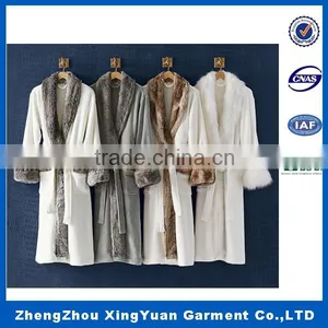 OEM Service Polyester Fleece Bath Robe Waffle Robe thumbnail-3