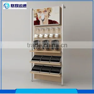 Top Metal Retail Supermarket Wooden Wall Kitchenware Display Shelves thumbnail-1