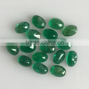 Oval Faceted Cut Natural Emerald Zambian Green Loose Gemstones thumbnail-3