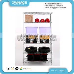 Easy Assemble Heavy Duty Chrome Wire Mesh Shelf thumbnail-1