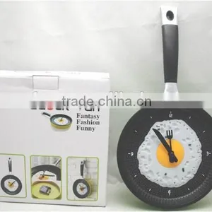 Creative Frying Egg Wall Clock/ Pan Shaped Wall Clock thumbnail-5