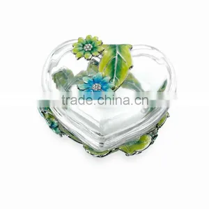 RORO March in Paris Daisy Enamel Crystal Glass Jewel Box thumbnail-1
