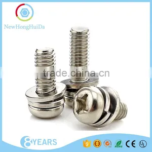 Steel Cross Recessed Pan Head Combination Screws With Spring Washer thumbnail-3