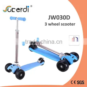 New Year Gift 3 Big PU Wheel Foldable CE EN71 Kids Pedal Kick Rockboard Scooter thumbnail-1