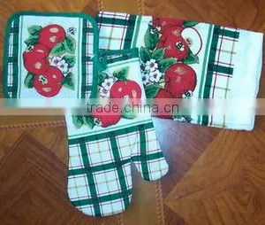 3 Pcs Pigment Print Cotton Kitchen Set thumbnail-1