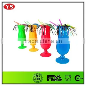 Promotional 14 oz Clear Plastic Hurricane Glasses for Drinking thumbnail-5